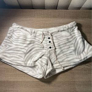 Grey zebra print pj shorts